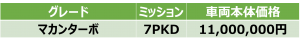 マカンターボ価格表