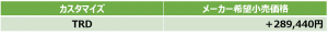 TRD価格表