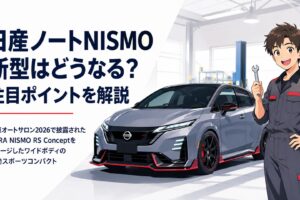 東京オートサロン2026で披露されたAURA NISMO RS Conceptをイメージしたワイドボディの電動スポーツコンパクト