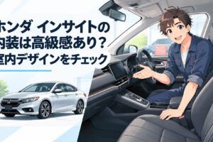ホンダ インサイト ZE4の落ち着いた内装とシート、インパネを確認する室内イメージ