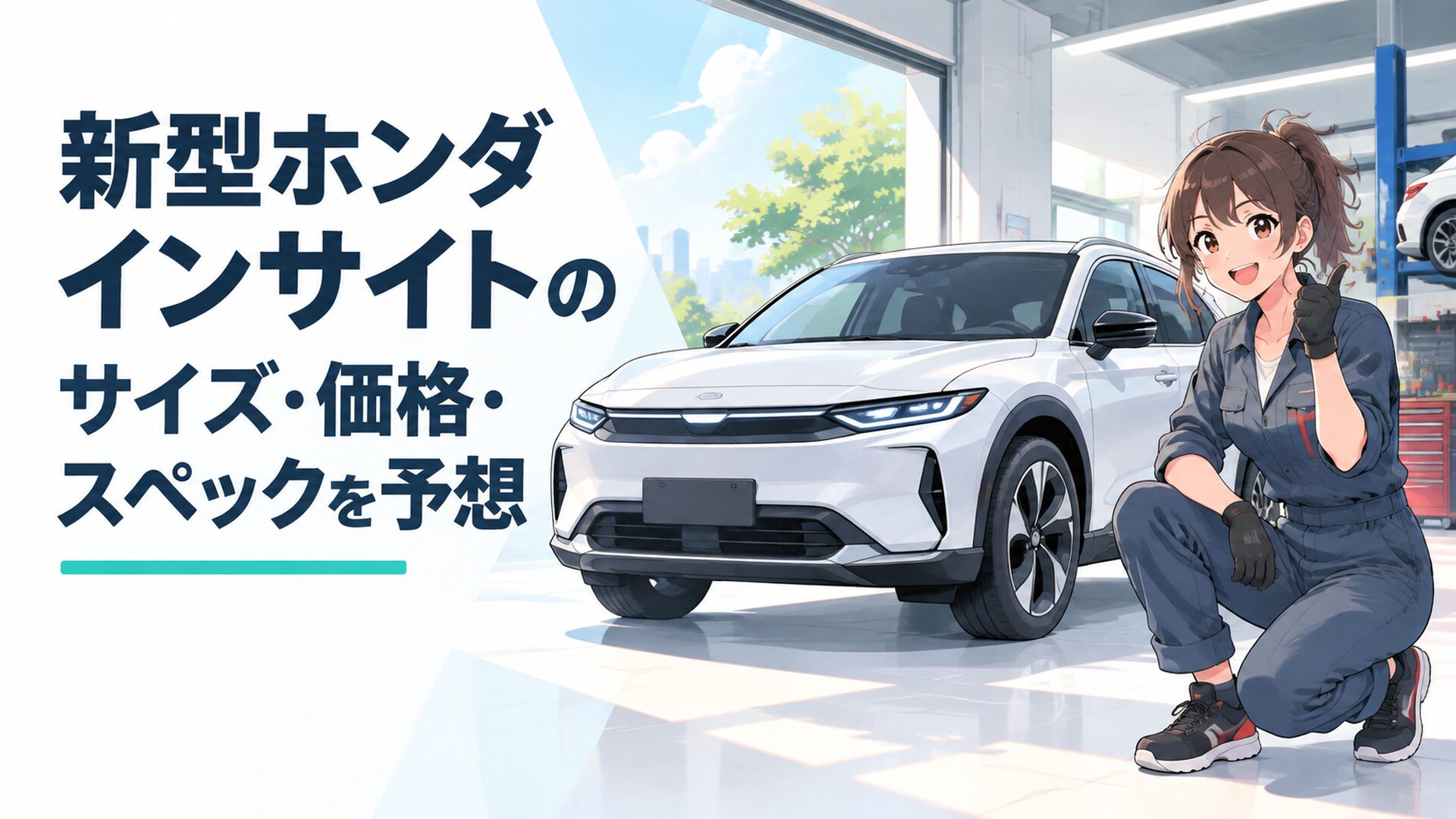 新型ホンダ インサイトの電気自動車クロスオーバーSUVをイメージしたシーン