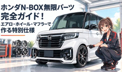 2026年改良型ホンダN-BOXカスタムに無限エアロと15インチMDYホイールを組み合わせたスポーティなカスタムイメージ